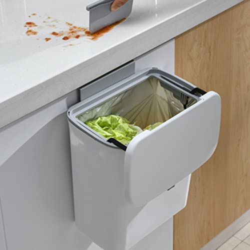 Tapa para caneca de basura Luxshiny rectangular blanca miniatura 4