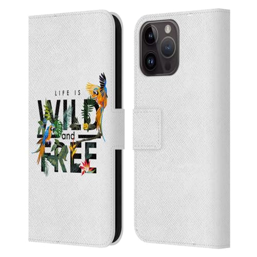 Étui portefeuille iPhone 15 Pro Max Haroulita fleurs sauvages pour le quotidien