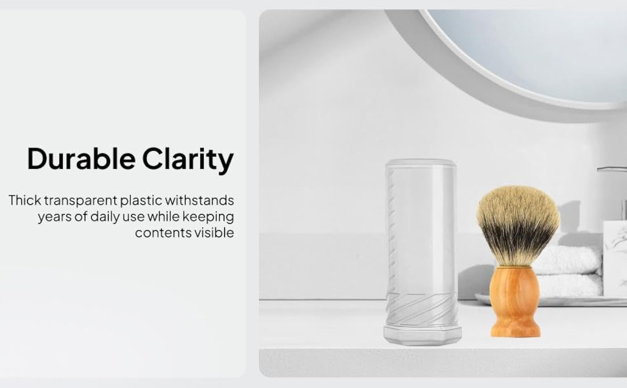 Shaving Brush Travel Case Gift for Birthday Holiday Party