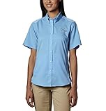 Columbia Women's Tamiami II Short Sleeve Fishing Shirt (White Cap, Medium)