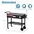 LS'BABQ Portable Outdoor Grill Table, Folding Grill Stand for Blackstone 17"/22" Griddle, Camping BBQ Prep Grill Cart for Blackstone Griddle Stand and Ninja Grill, Large Space Grill Stand with Wheels