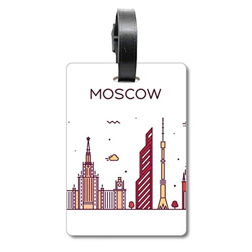 Étiquette valise plate Moscou sac de voyage accessoire bagage