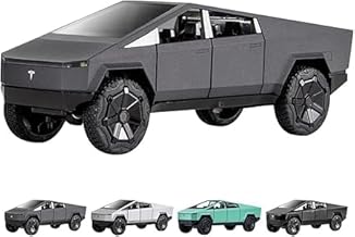 Mashes Tesla Cyber Truck Model Car Exclusive Alloy Metal Pull Back Die-cast Car Diecast Metal Toy car with Openable Doors & Light Music Best Gifts Toys Kids【Colors as Per Stock】(Tesla CyberTruck 1:36)