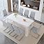 White Table +Light Grey Chairs