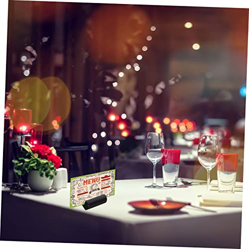 Metal Brackets 2Pcs Supermarket Rack Picture Frame Stand Mini Labels Table Signs Menu Metal Stand Place Holders Copper Black Mini Label Clamp Label Holder Clamp Cards Clip Desktop #TOP6