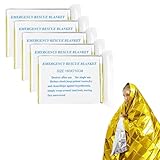 Número de productos: recibirá 5 mantas de emergencia. El diseño de la manta de emergencia es compacto y ligero, y se puede poner fácilmente en el paquete de emergencia y la botiquín de primeros auxilios para ayudarle a hacer frente mejor a las emergencias.