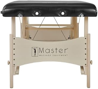Master Massage Balboa Luster Upholstery Portable Massage Table Package, Black,21005R