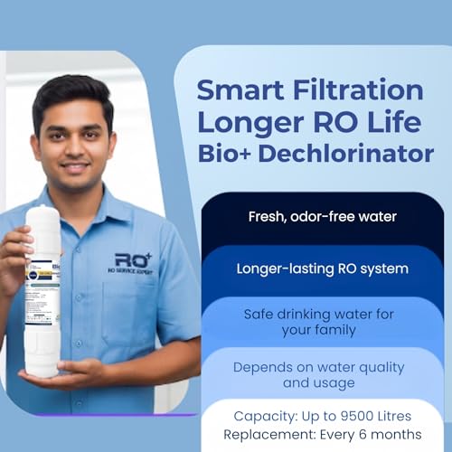 Image of Bio+ Dechlorinator Filter, Remove 100% Chlorine, Pre Filter for RO Membrane, Increase Membrane Life | White