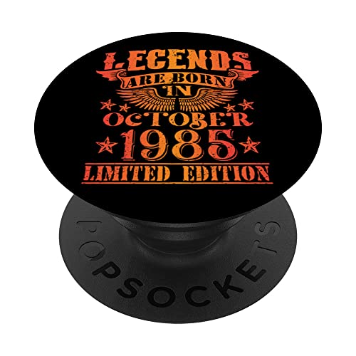 Cumpleaños Octubre 1985 Edición Limitada Regalo Used Vintage PopSockets PopGrip Intercambiable