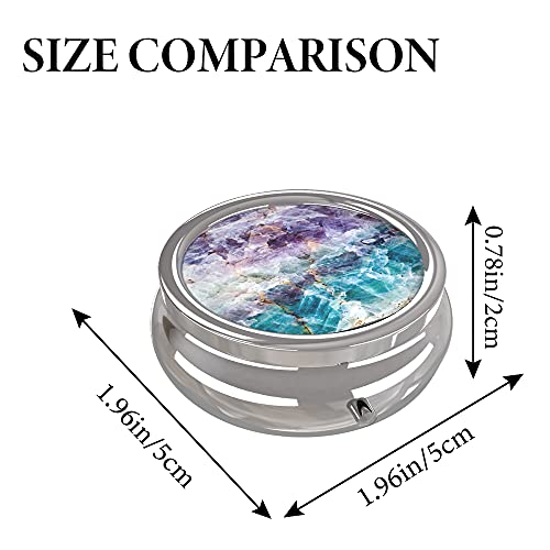 Pill Box - LIZIMANDU 3 Compartment Medicine Pill Case,Portable Medicine Tablet Vitamin Holder Organizer for Purse Pocket Travel Gifts(1 Pack,Cystal2)