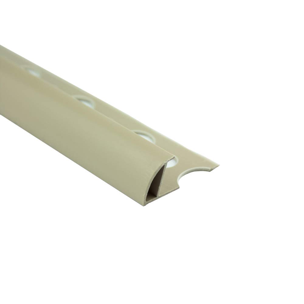 10x PVC Viertelkreis Fliesenschiene Fliesenprofil Kunststoff 12,5mm Bahama