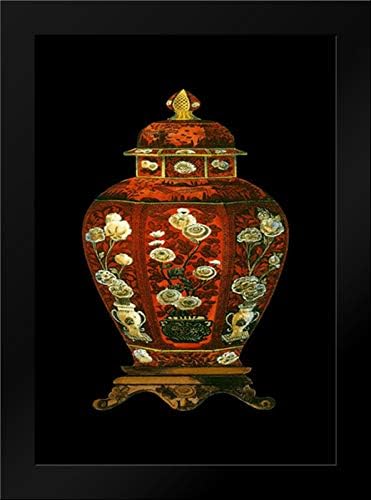 Jarrón de porcelana roja I 18x24 enmarcado por Unknown