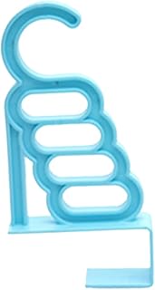 Cabinet Hooks Plastic Hangers Portable Clothes Rack Space Saving Clothes Hanger Pant Hooks for Closet Space Saving Coat Hangers Behind Door Hanging Rack Over Door Hanging Rack Blue