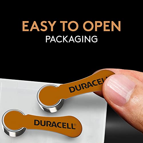 Image of DURACELL Hearing Aid Batteries Brown Size 312, 16 Count Pack, 312A Size Hearing Aid Battery with Long-Lasting Power, Extra-Long EasyTab Install for Hearing Aid Devices (Pack of 2)