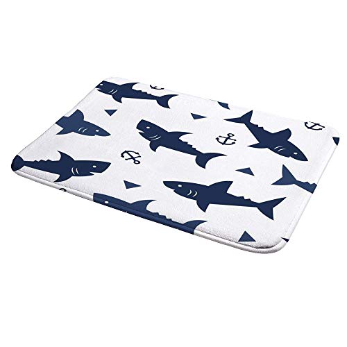 Tapis de bain microfibre requin antidérapant lavable en machine