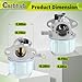 799868 Carburetor Fits 498170 497586 497314 698444 498254 497347 Models, 4-7 hp Engines with No Choke, Replacement Carburetor with Gasket and O-Ring 497410 499617 692648 693909 694202 790821 799872