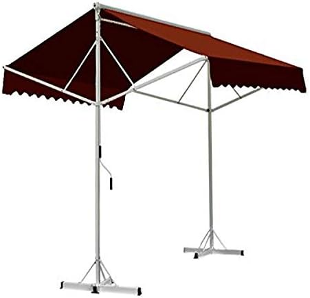 Awntech 8-Feet Richmond Free Standing Double Sided Manual Retractable Awning, 8 by 13-Feet, Terra Cotta