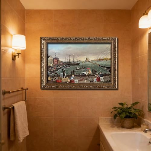 Poster Dockside Martha Cahoon toile murale sans perçage complexe 50x76