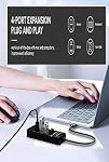 USB 3.0 Splitter Hub USB Extendeur 4-Port Données du Hub 5Gbps Câble avec câble étendu de 11.8'' & LED Indicateur de PC,Mac, lecteur flash, mobile HDD,Ordinateur portable, imprimante