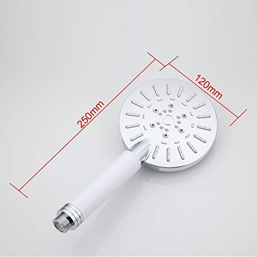 alcachofa de la ducha Cabezal de ducha Abs redondo con cuatro ajustes, ahorro de agua, plástico blanco, accesorios de baño de ducha