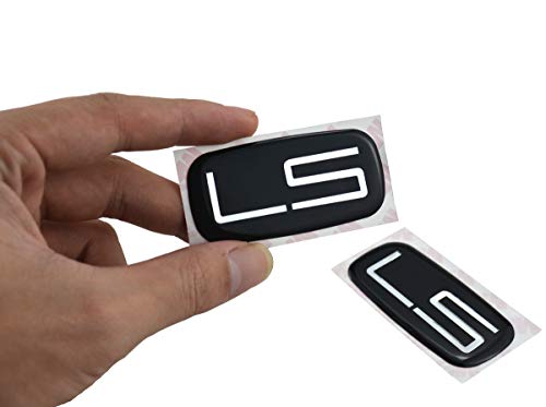 Image of 2Pcs Epoxy Resin Cab Emblems 3D Badge Logo Nameplate Sticker Decal Roof Pillar Compatible with LS 15036135 Pickup Truck SU (Silver Black)