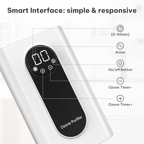 VANSU High-output 1000mg/h Ozone Bubbler for Purifying Water and Air,Multipurpose Ozone Machine with Negative Ion and Timer,Portable Water Ozonator for Food F&V Home Hunting Cold Plunge Bathroom by VANSU - Image 3