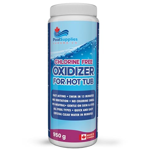 Pool Supplies Canada - Hot Tub Shock Oxidizer Non-Chlorine Shock - 950g Granular Fast-Acting Spa Shock - Eliminates Waste & Restores Water Clarity - Keeps Chlorine & Bromine Working - No pH Affect (Pack of 1)