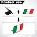povtii 3D Italian Flag Emblem Badge, Car Front Grille Bumper Flag Sticker Decoration with L Shaped Mounting Bracket, Universal Car Accessories Compatible with European Vehicle