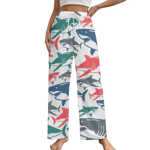 Bas de pyjama requin coloré pour femme idéal pour les soirées cocooning à la maison