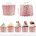 TRUSBER Pink Cupcake Liners for Baking, Standard Size Muffin Paper Liners with Gold Polka Dots, 50Pack Baking Cups for Baby Shower, Birthday Party