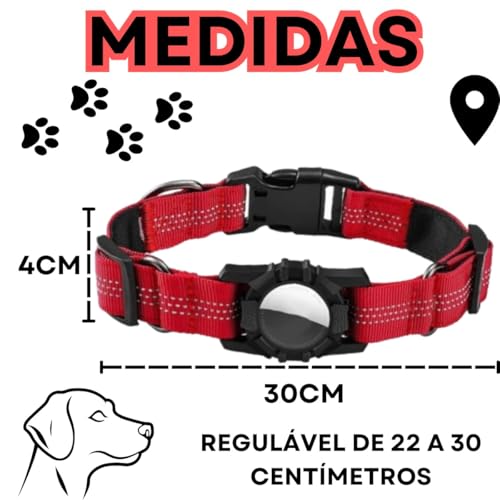 Coleira Localizadora Encaixe Para Rastreamento Pet Reflexiva COLLAR DOG DURAVEL RASTREAMENTO CACHORR