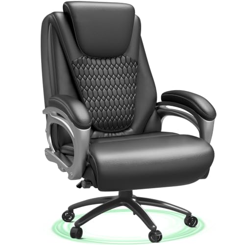 Image of Vogue Big and Tall Office Chair 500lbs Ergonomic PU Leather Lumbar Support