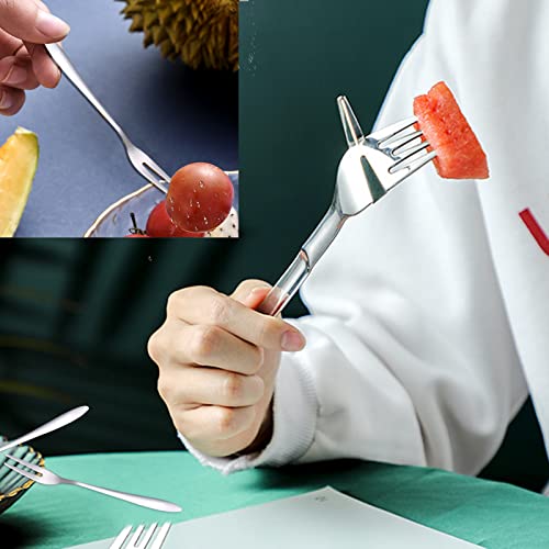 2 Packs 2-In-1 Watermelon Slicer Cutter & 4 Pieces Stainless Steel Fruit Fork, Watermelon Fork Slicer Artifact, Summer Watermelon Cutting Tool For Family Parties Camping #TOP4