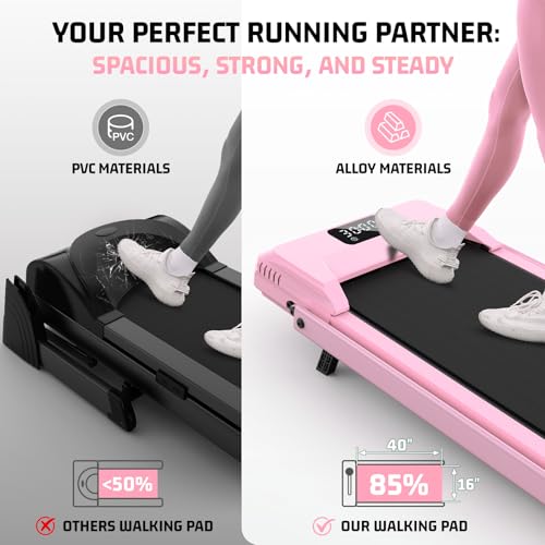 Image of FUNMILY Upgrade Walking Pad Folding Treadmill with 12% /15% Incline & Handle Bar, 3.5HP Foldable Under Desk Compact Treadmills for Home /Office /Gym, 400+lb Capacity, Shock Absorption