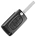 Produktbild Rienan Kompatibel mit Peugeot 207 Schlüsselgehäuse Kompatibel mit Peugeot 207 Cc Citroen C3 Autoschlüssel Gehäuse 3 Tasten für Auto Schlüssel 207 307 308 und Citroen C2 C3 C4 C5 C6 C8(VA2/ CE0536)