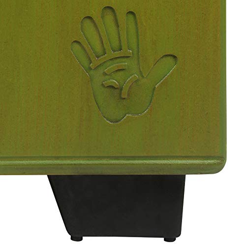 Image of Clapbox Adjustable Snare Cajon CB40- Olive Green, Birch Wood (H:50 W:30 L:30) - 3 Internal Snares