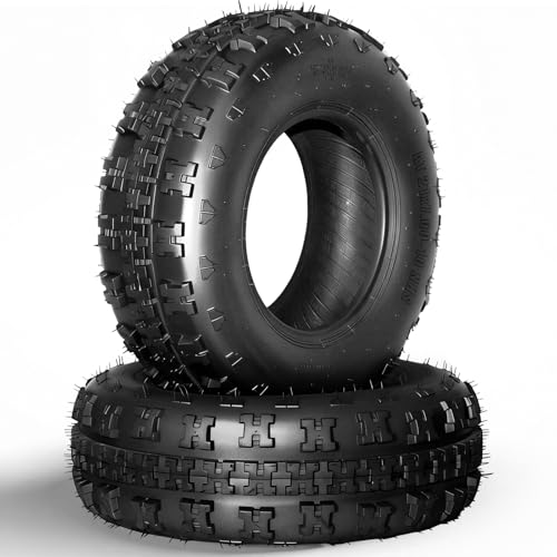 TRIBLE SIX Set of 2 21x7-10 ATV/UTV Tires 21x7x10 All-Terrain Mud & Trail Tires 4PR Heavy Duty Tubeless Non-Directional Tread