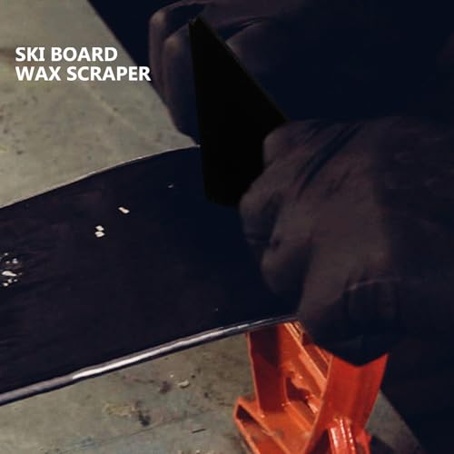 HONITANO Raspador Triangular Acrílico para Snowboard y Esquí, Herramienta para Eliminar Cera, Accesorio para Tablas de Invierno, Color Negro, Adecuado para Deportes al Aire Libre - imagen 6