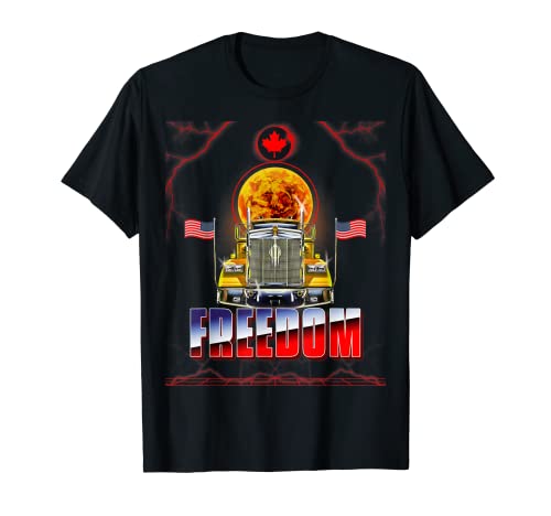 Red Storm Truck American USA Banderas Canadá Freedom Convoy Camiseta