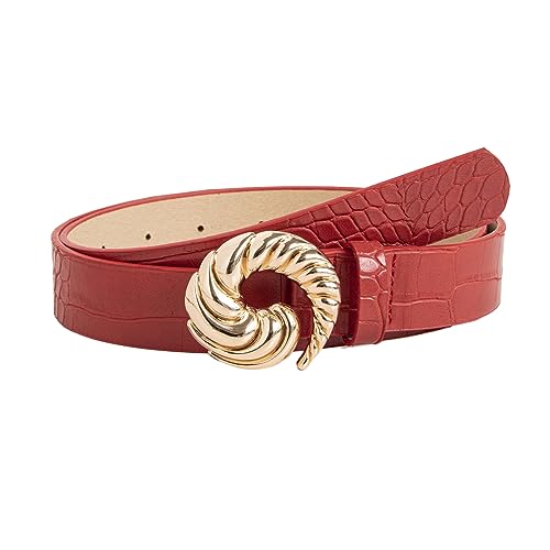 Waist Belt Conch Buckle for Cowgirl With Lace Vintage Belt Hot Girl WaistChain Skinny Solid Color Belt