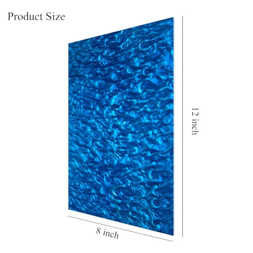 Image of TOEPODO Pearlescent Ripple Cast Acrylic Sheets 1 /8inch Thick Marble Acrylic Sheets for Laser Cutting Plexiglass Sheets for Art Design DIY Crafts Home Deco (3, White Marble, 8x12 Inch)