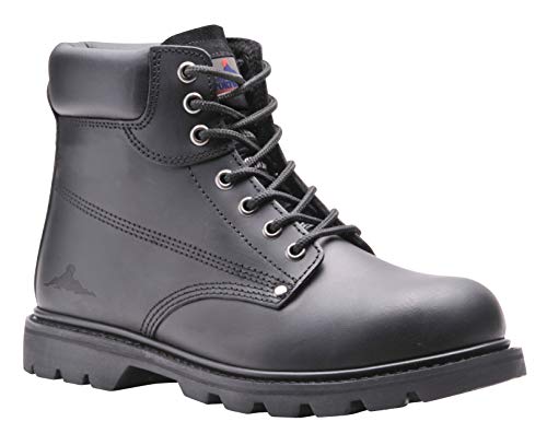 Image of Portwest Steelite Welted Safety Boot SBP HRO, Size: 43, Colour: Black, FW16BKR43