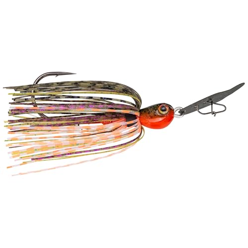 Strike King Thunder Cricket Fishing Lure, Vibrating Swim Jig, Sil...