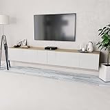LEGANTE Y MINIMALISTA: Este estante flotante de aspecto minimalista se adaptará fácilmente a tu sala de estar, dormitorio, sala multimedia, oficina, etc. Diseñado para ir montado en la pared, es ideal para colocar debajo de cualquier televisor como simple estantería