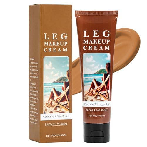 Image of Leg Makeup Waterproof No Transfer, Full Coverage Concealer Leg Makeup Cream, Body Perfector Tattoo Cover Up Makeup,Body Coverage Foundation for Legs & Body, Even Skin Tone Daily Wear (03# Dark)