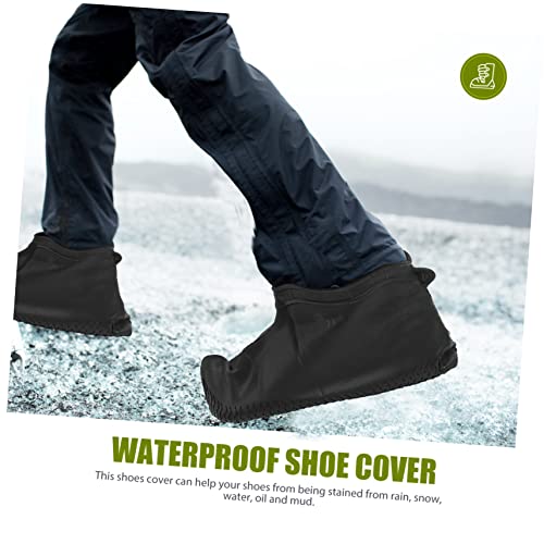 1 par de cubiertas para zapatos impermeables de silicona para hombre y mujer, zapatos de agua duraderos miniatura 4