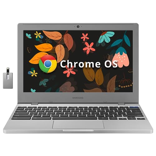 SAMSUNG Galaxy Chromebook 4 11.6” 64GB Laptop Computer w/ 4GB RAM, Gigabit WiFi, HD Intel Celeron Processor, Compact Design, Military Grade Durability, US Version, Silver by Samsung - Used condition - US$120.00