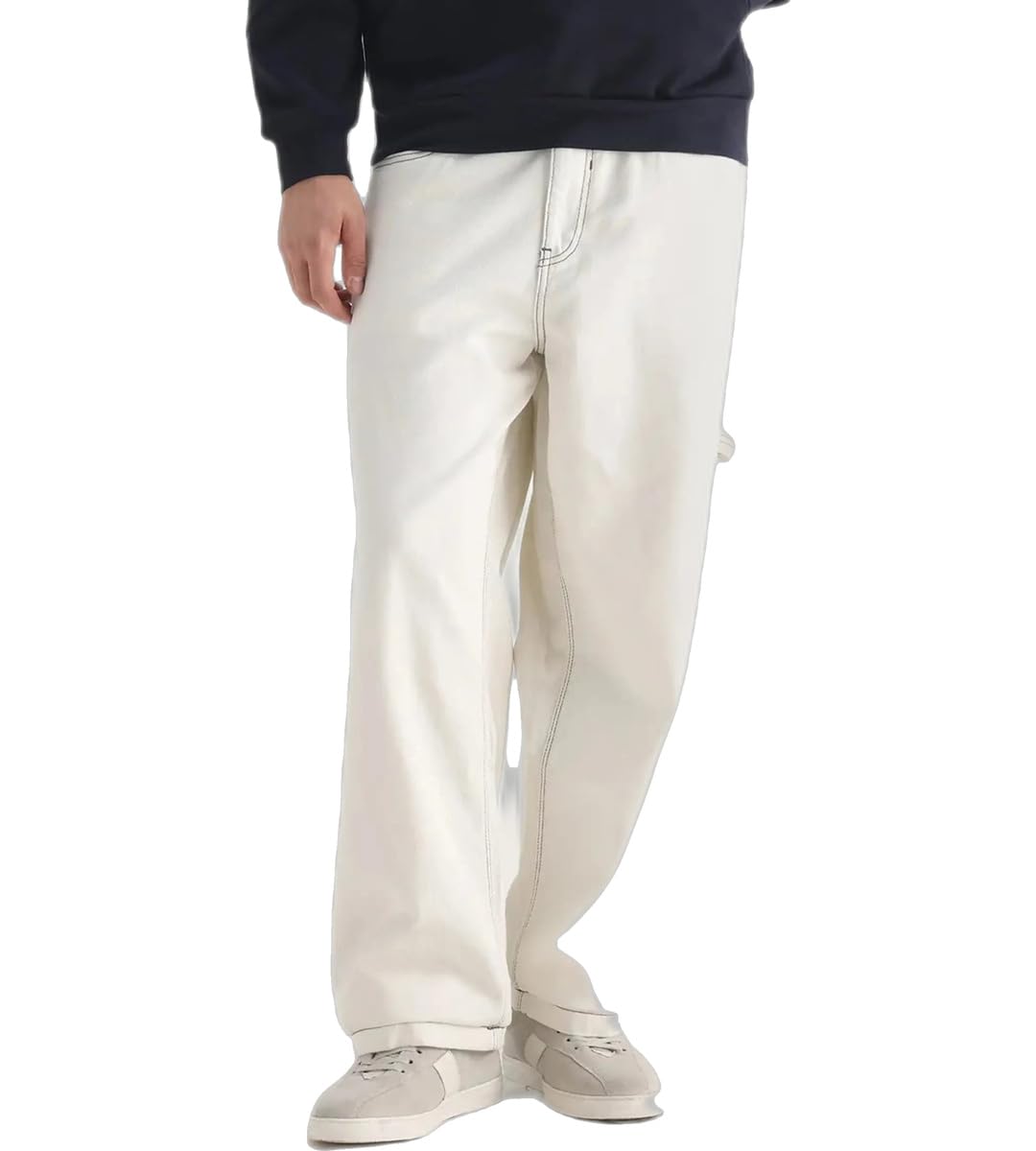 Baggy Plain Jeans-image-3