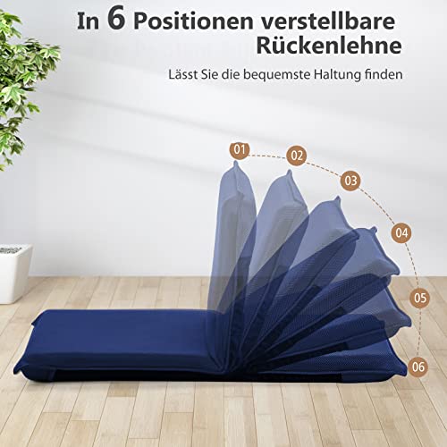 Bodenstuhl Relax4Life klappbar mit Liegefunktion
