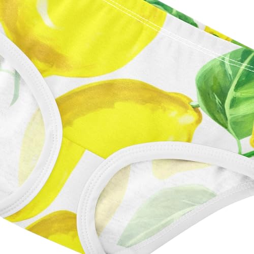 Toddler Girls Underwear 2t Cotton Panties for Girl Print Briefs Girls Undies Watercolor Yellow Lemons4